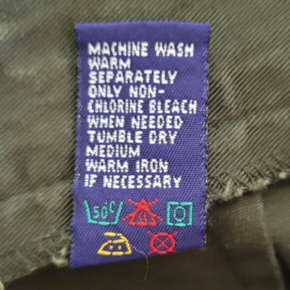 Vintage GAP 90s Olive Green Cropped Cotton Trousers High Rise Size 26 - Picture 6 of 14